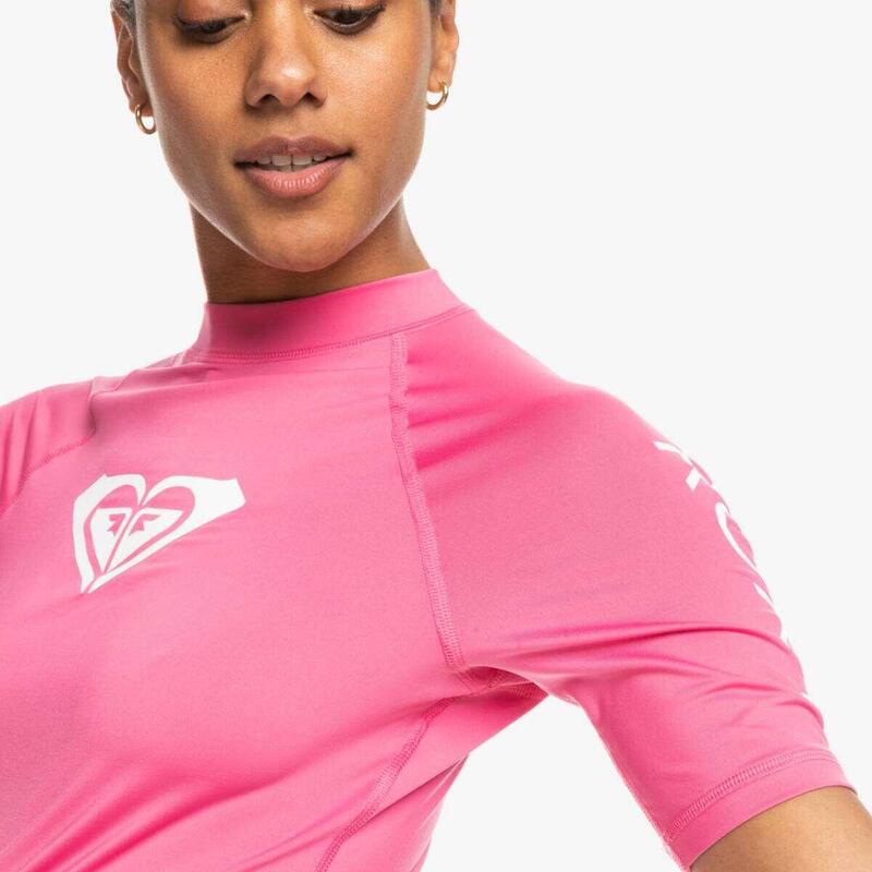 Koszulka krótki rękaw Roxy SS UPF 50 Rashguard Pink 2024