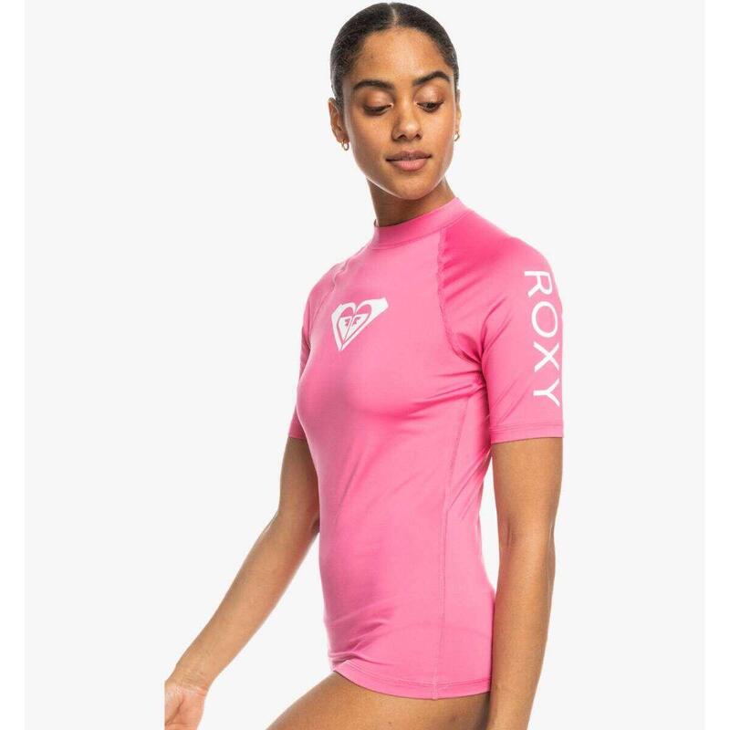 Koszulka krótki rękaw Roxy SS UPF 50 Rashguard Pink 2024