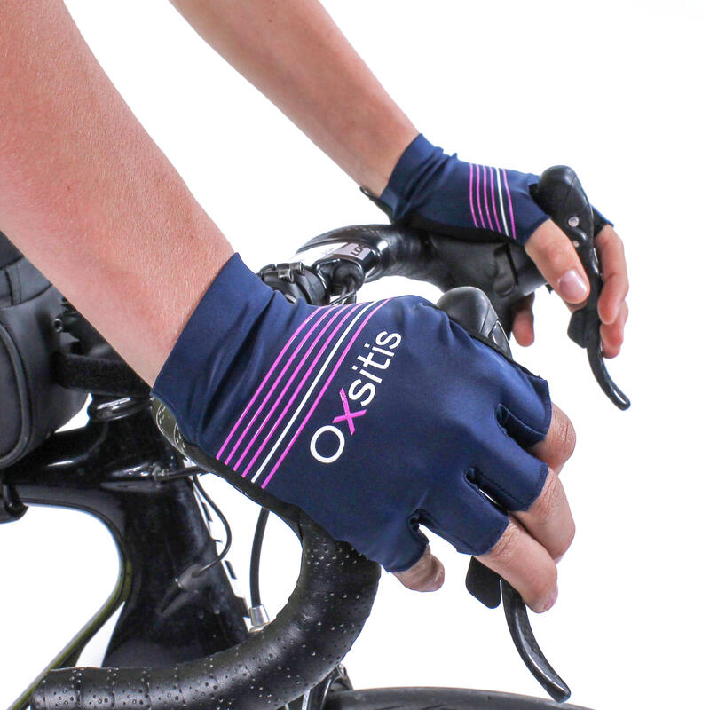 Mitaines de vélo Grip Bleu – accroche silicone aux paumes de main