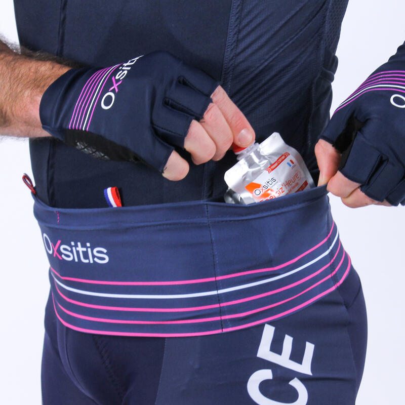 Ceinture Slimbelt RC Bleu/Rose pour le trail running