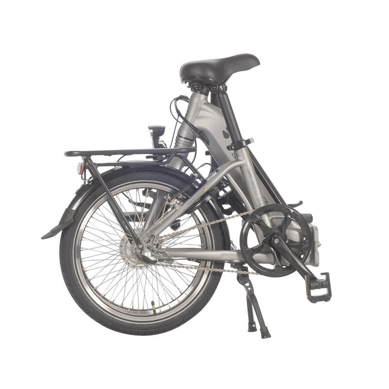 Elektrisches Klappfahrrad, Compact Comfort Plus, Vorderradmotor, Nxs 3, silber