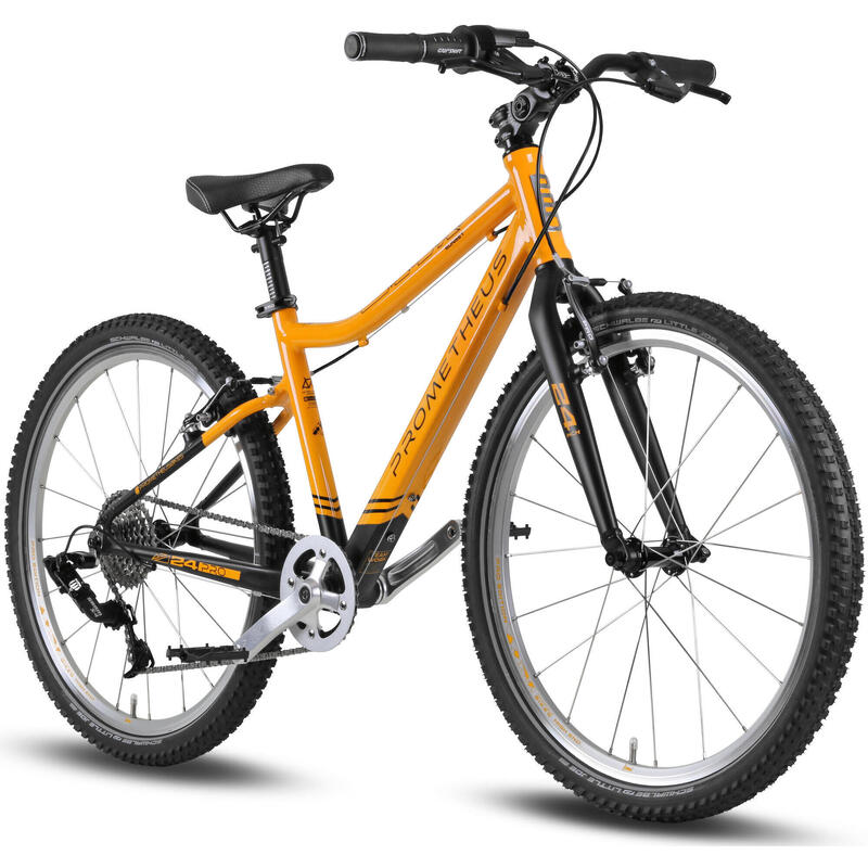 Vélo Enfant 24 pouces dès 7 ans Ultra-léger 8 Vitesses SRAM Orange/Noir