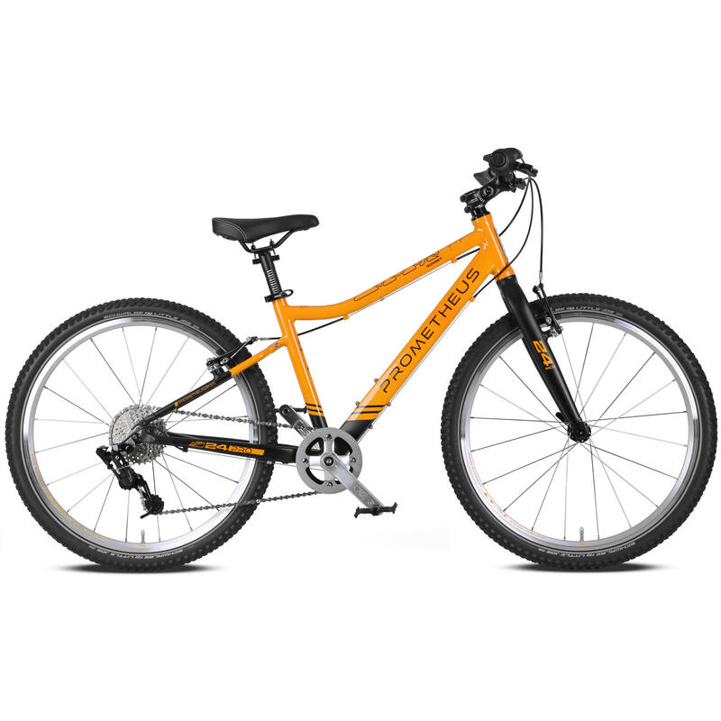 Vélo Enfant 24 pouces dès 7 ans Ultra-léger 8 Vitesses SRAM Orange/Noir