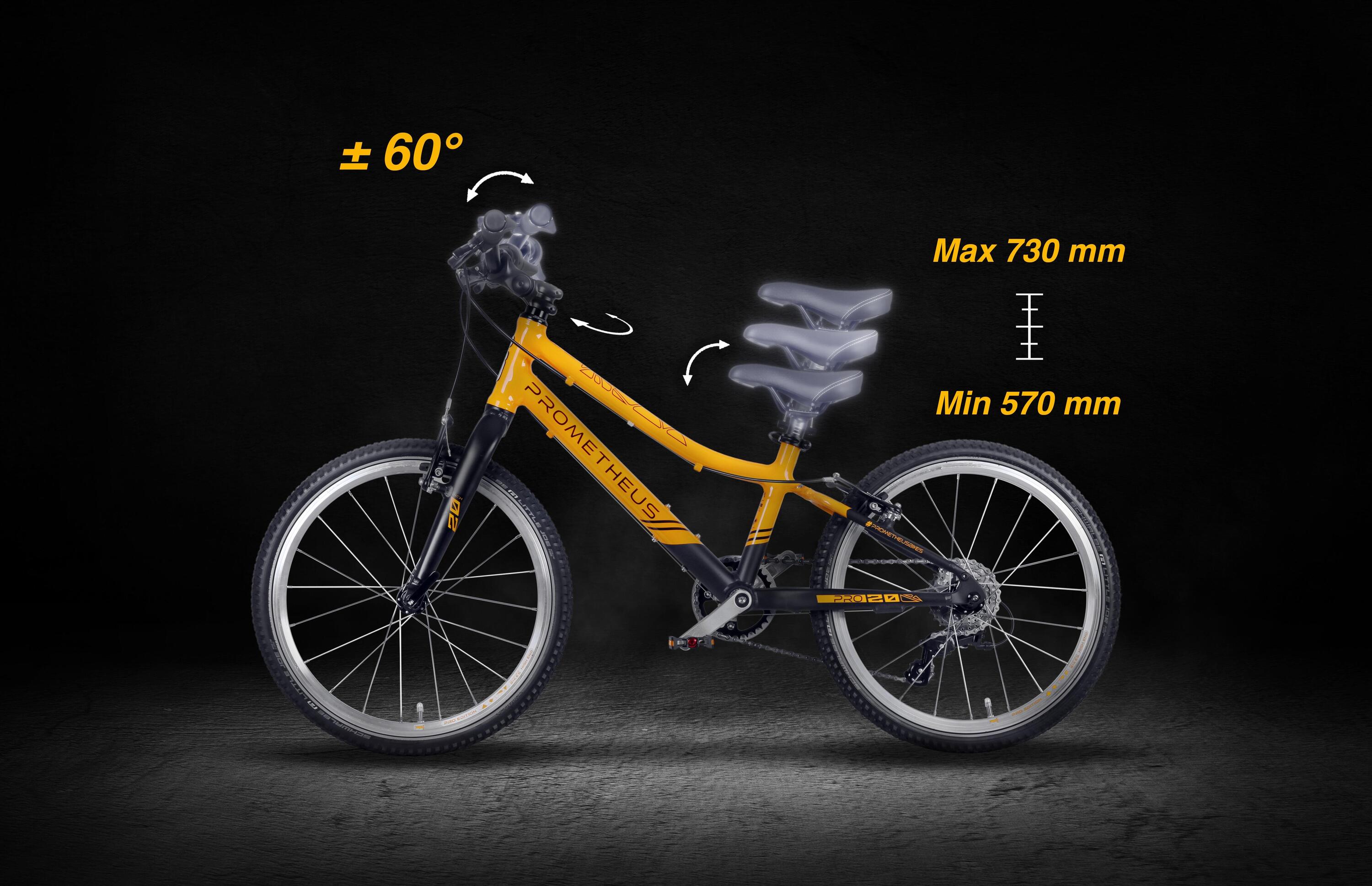 Kinderfahrrad 20 Zoll ab 6 Jahre Superleicht 7 Gang Fahrrad Orange Schwarz 5/7
