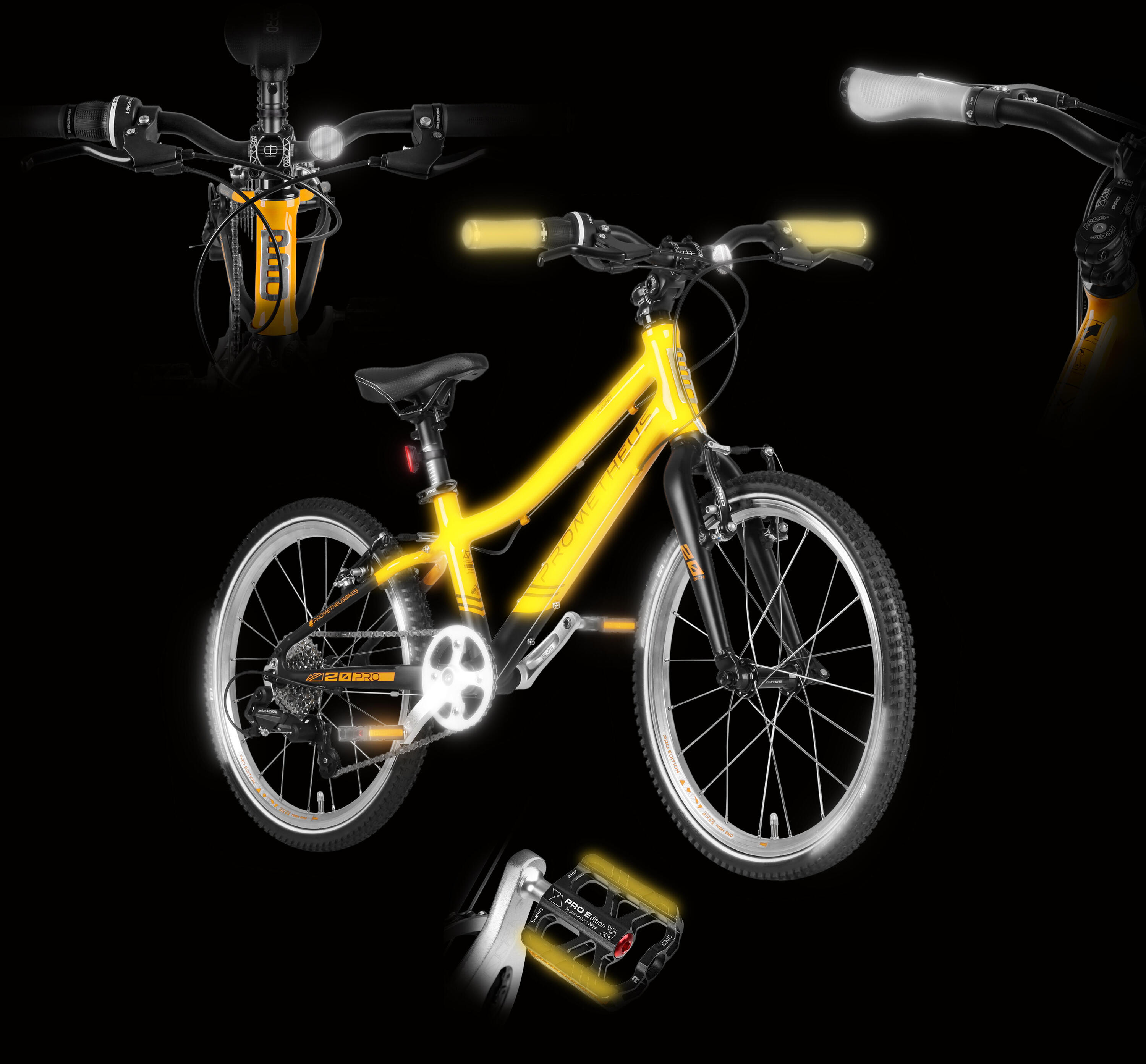 Kinderfahrrad 20 Zoll ab 6 Jahre Superleicht 7 Gang Fahrrad Orange Schwarz 3/7