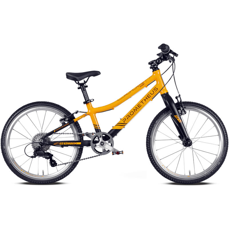 Kinderenfiets 20 inch vanaf 6 jaar, superlicht, 7 versnellingen, oranje en zwart