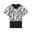 Set canotta+t-shirt cropped da donna con stampa zebrata