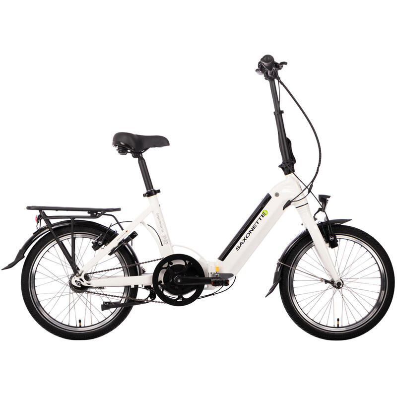 Vélo pliant électrique, Compact Premium Plus, moteur central, Nxs 7, blanc