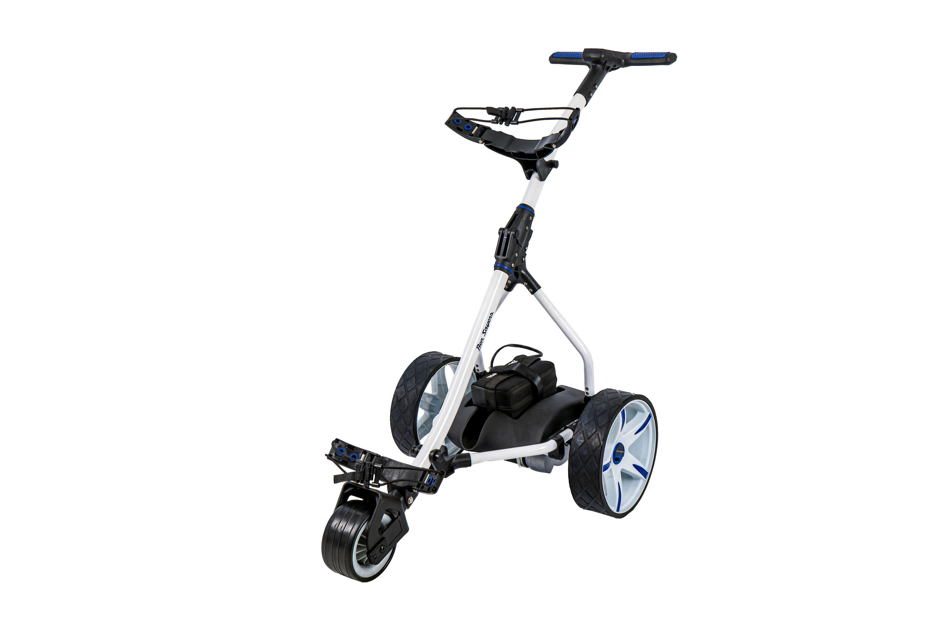 Ben Sayers 18-Hole Lithium Battery Trolley - White/Blue 1/7