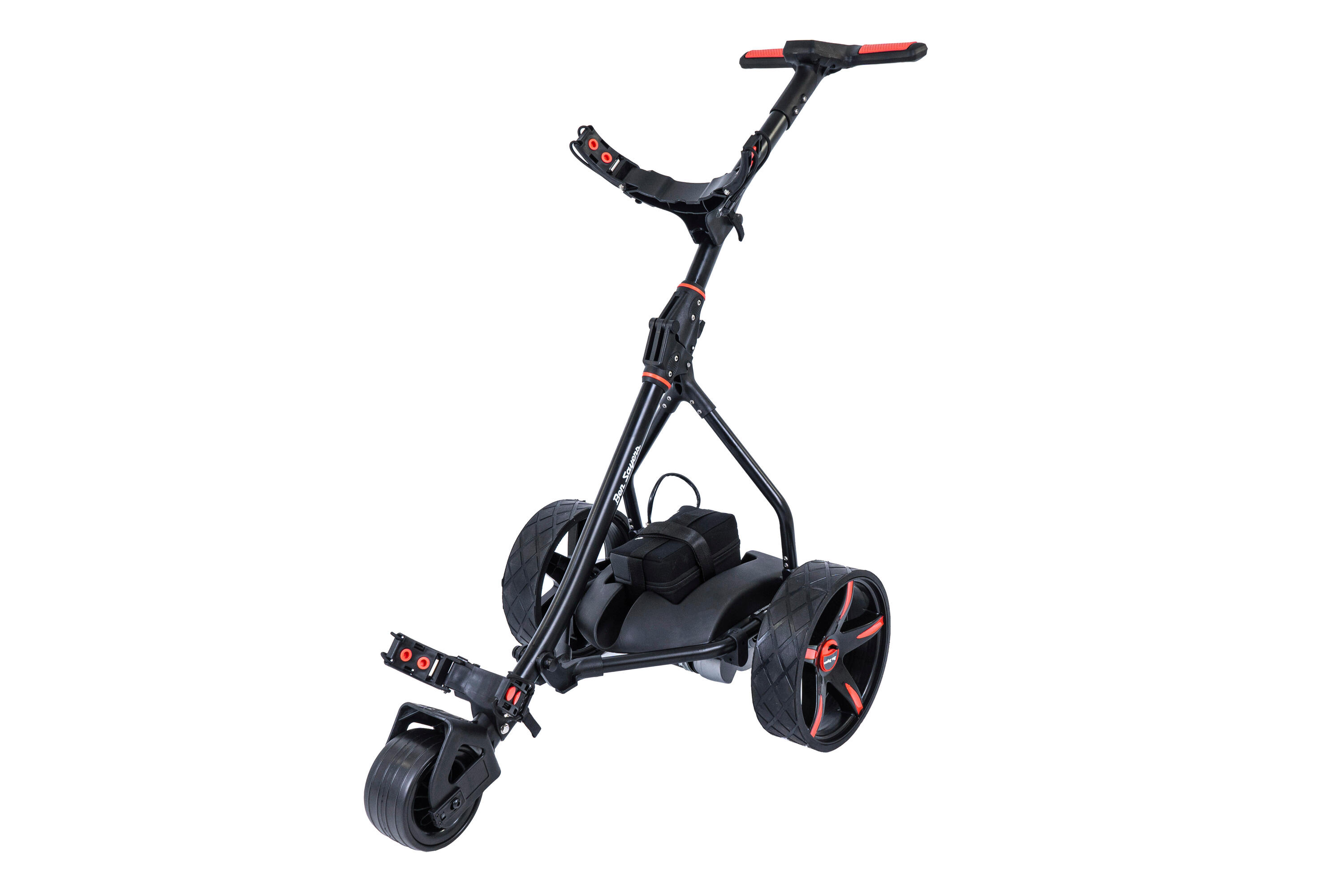 Ben Sayers 18-Hole Lithium Battery Trolley - Black/Red 1/7