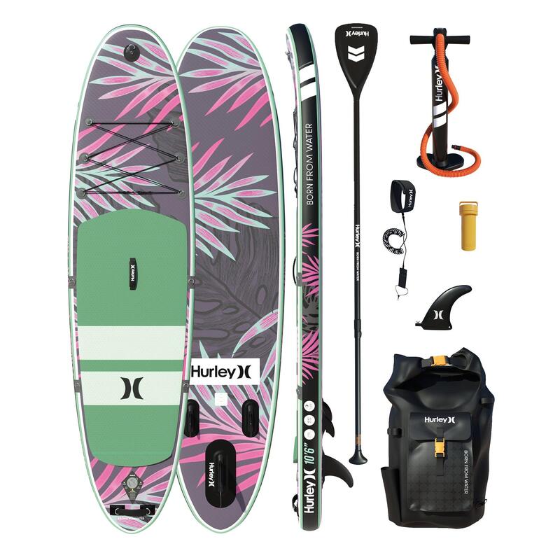 Pacote de paddleboard inflável Hurley Advantage DARK SMOKE 10'6