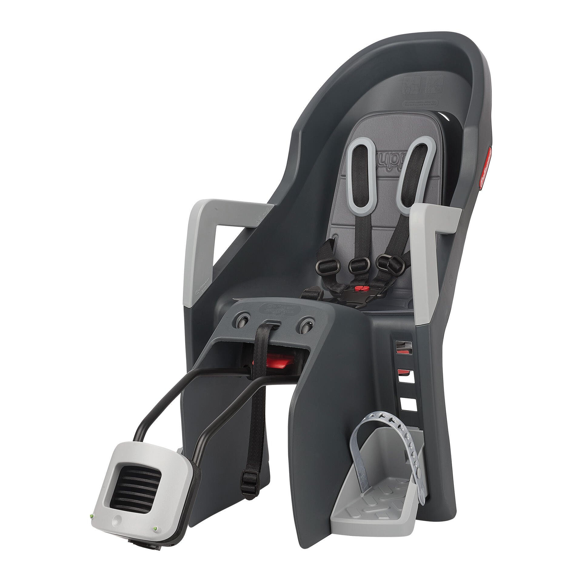 Polisport - Siège Vélo Inclinable À L'Arrière Pour Cadre Guppy Maxi + Gris - Siège Vélo Enfant - Gris - Taille Unique - Decathlon