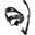 F1 Frameless mask + Dry Snorkel Combo - Black