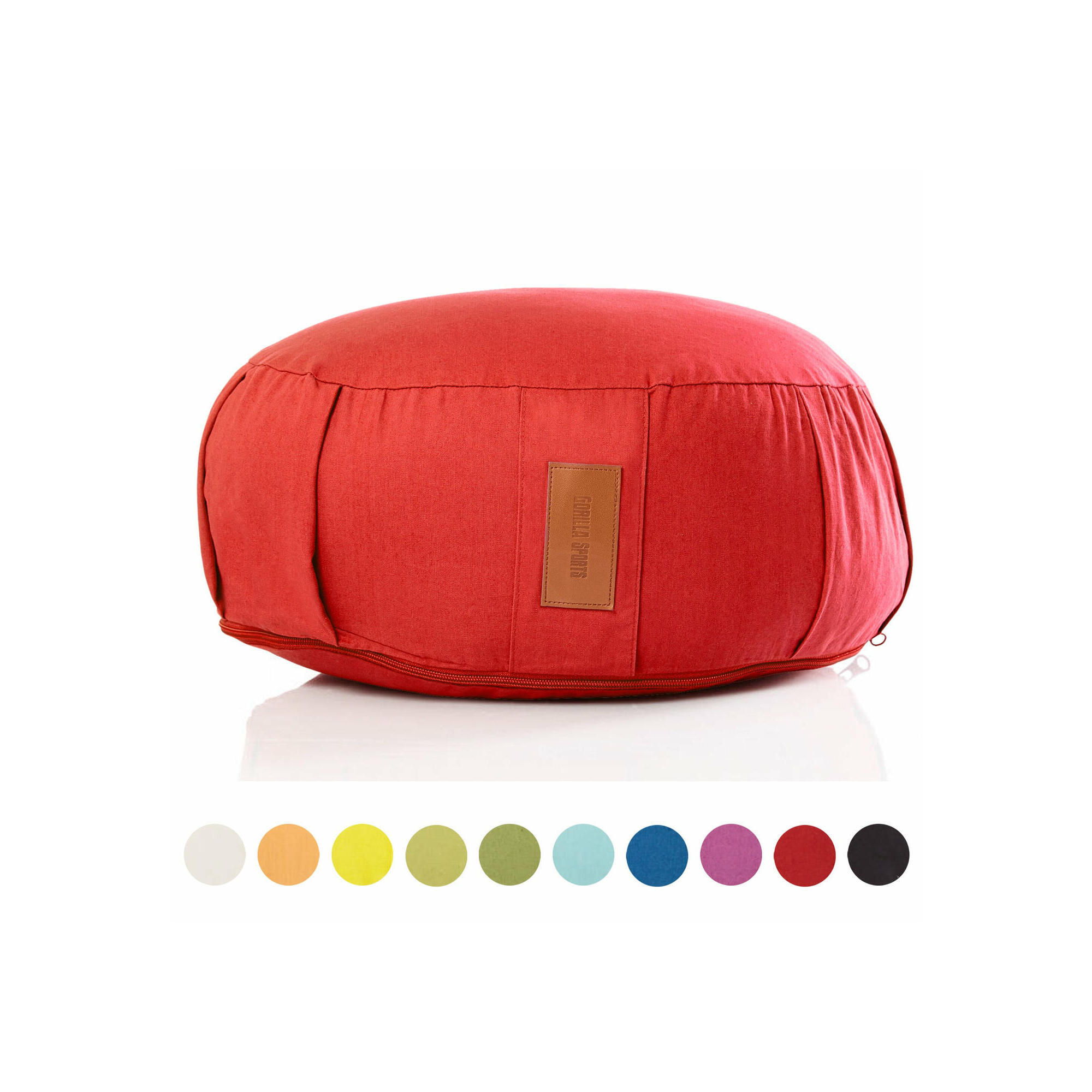 Gorilla Sports - Coussin De Méditation | Zafu | Accessoires De Yoga - Zafu - Rouge - Taille Unique - Decathlon