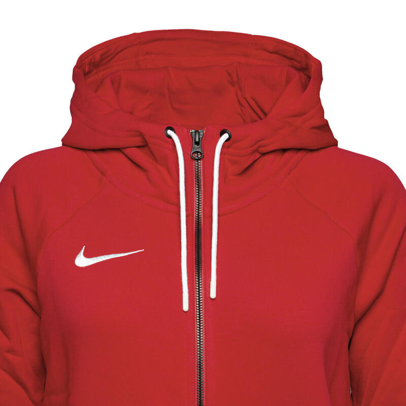 Felpa con cappuccio full zip donna nike rosso