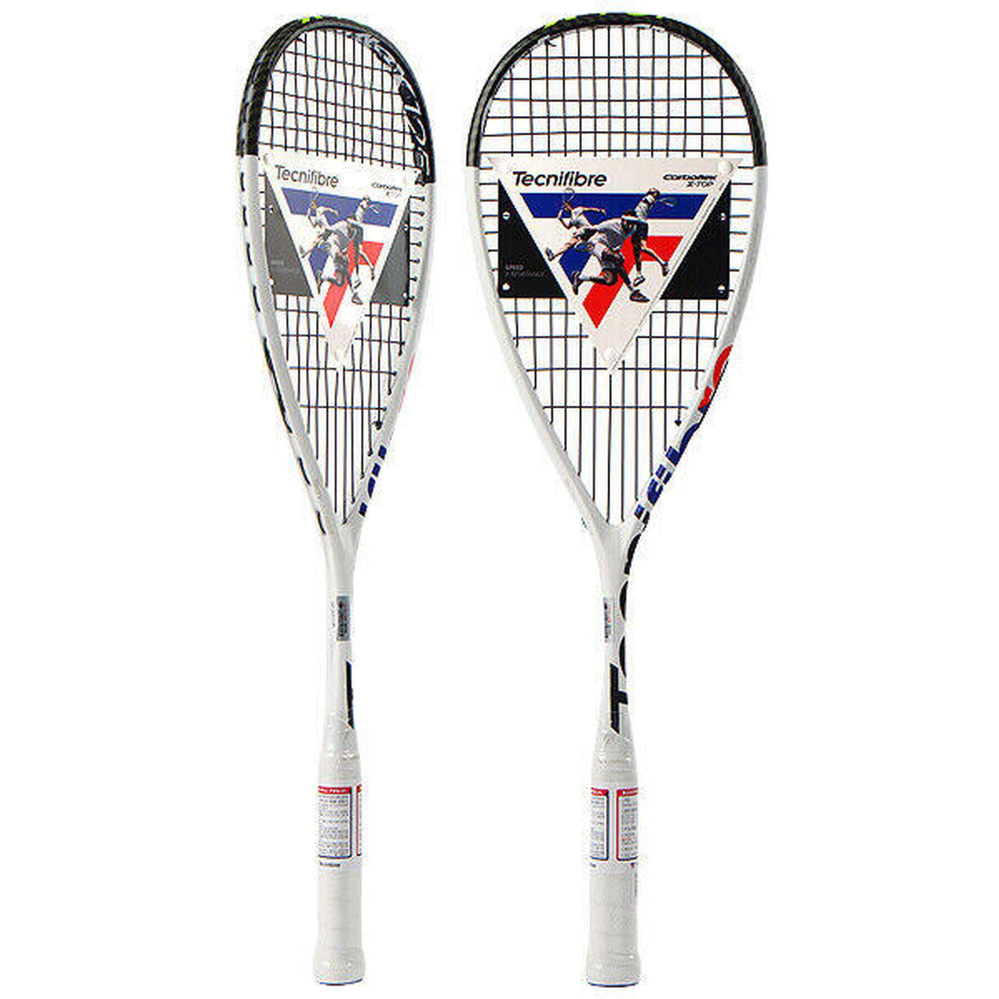 X Top 125 Unisex Carbon Squash Twin Pack-White