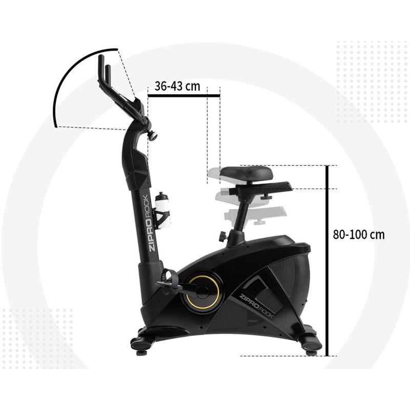 Bicicleta estática electromagnética Zipro Rook Gold con iConsole+ Kinomap cardio