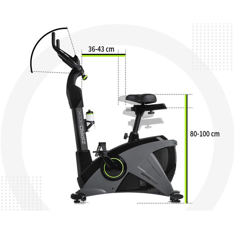 Cyclette elettrica-magnetica Zipro Rook connessa iConsole+ e Kinomap