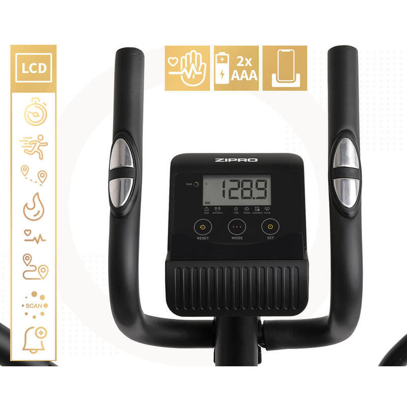 Bicicletta ellittica magnetica Zipro Burn Gold volano da 7 kg fitness e cardio