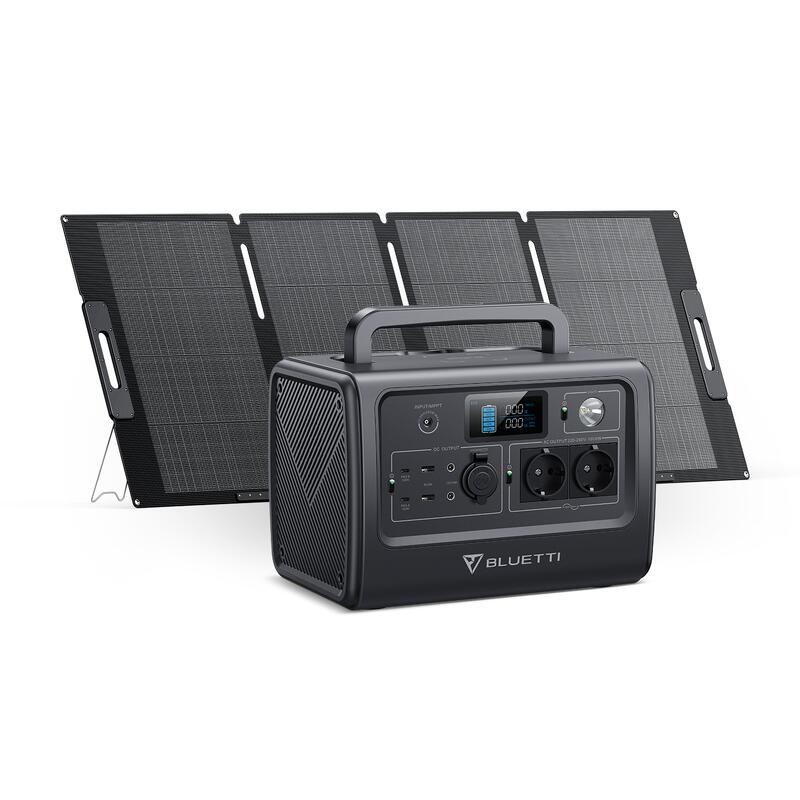 Solar Generator BLUETTI EB70 716Wh/1000W met MP200 zonnepaneel voor autoritten