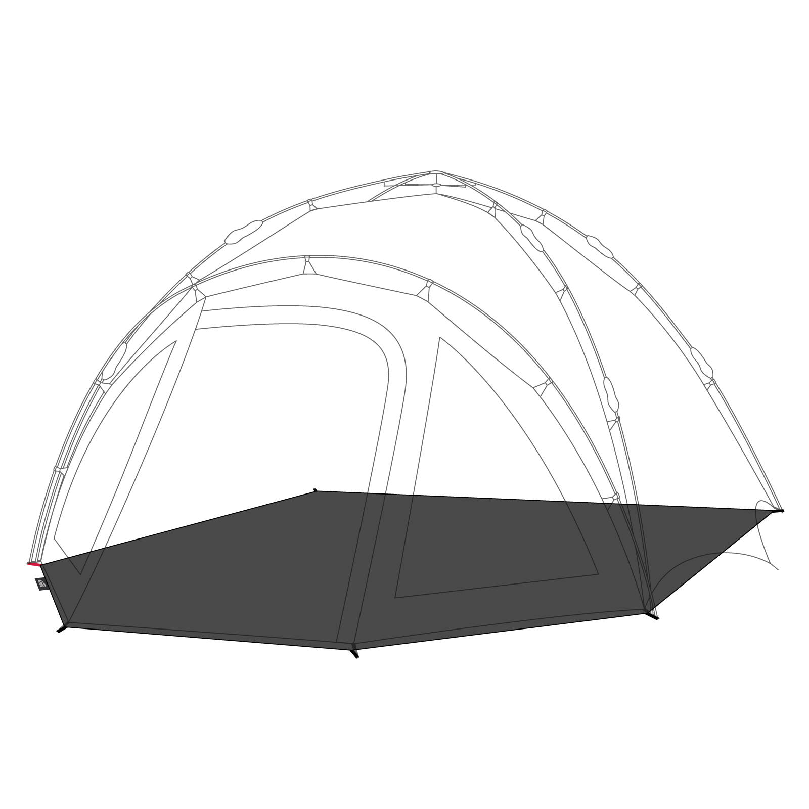 Qeedo - Qeedo Quick Oak 3 Groundsheet - Bâche De Sol - Convient À La Tente Quick Oak 3 - Double Toit - Noir - Taille Unique - Decathlon