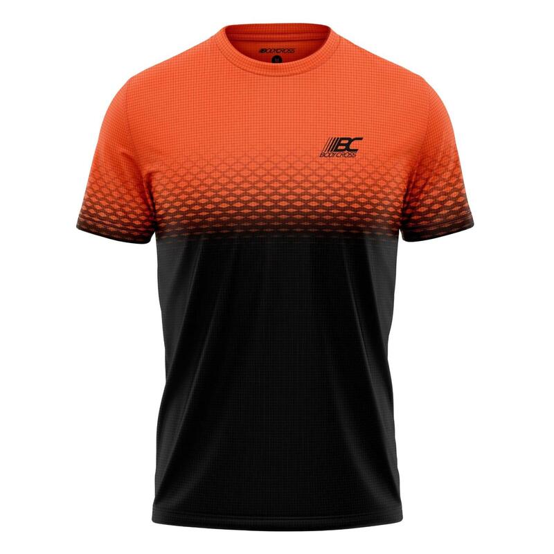 T-shirt de running Djoe - Noir/orange - Homme