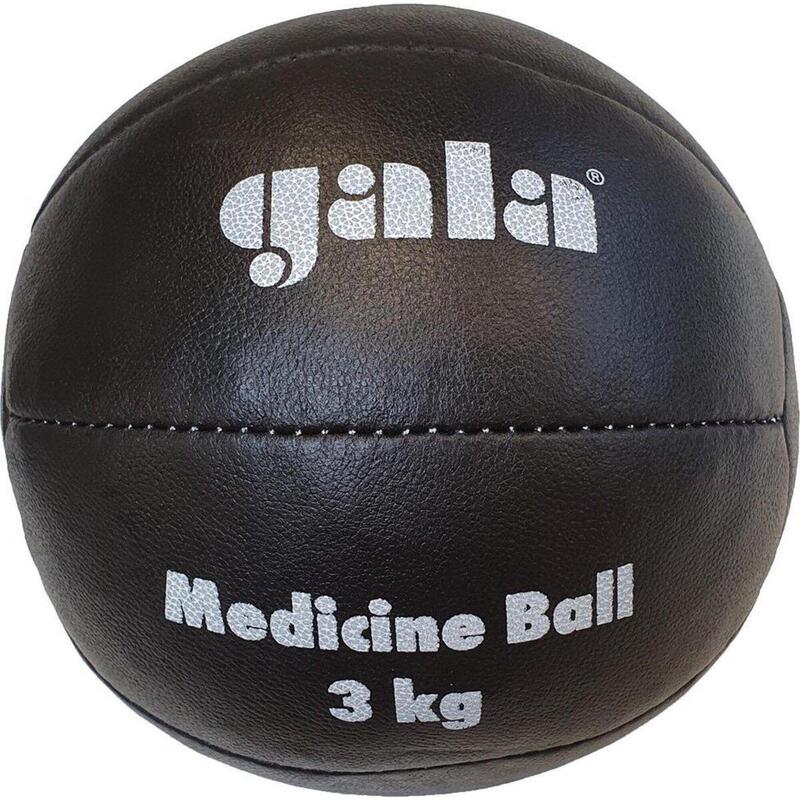 Medizinball - 3 kg - Schwarzes Leder