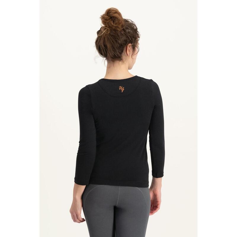 Zora Longsleeve Yoga Top - Urban Black