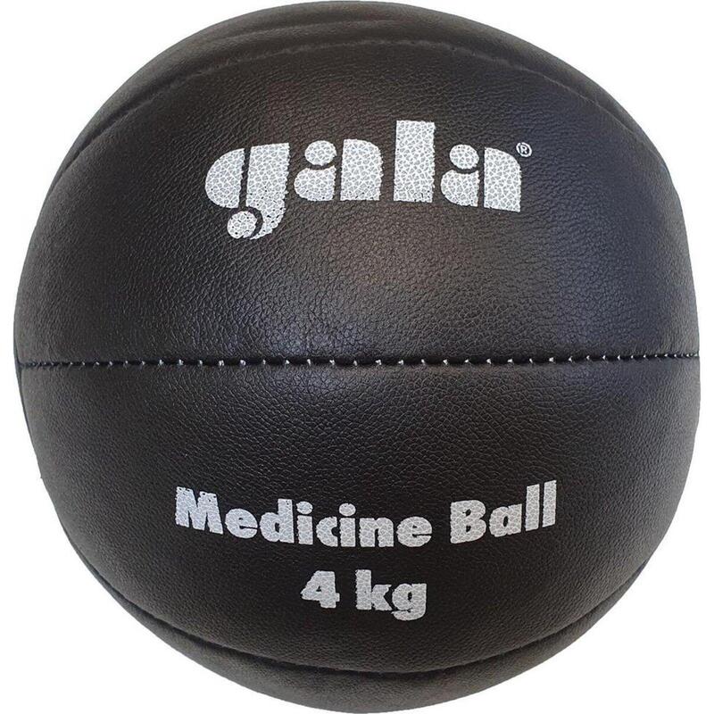 Medizinball - 4 kg - Schwarzes Leder