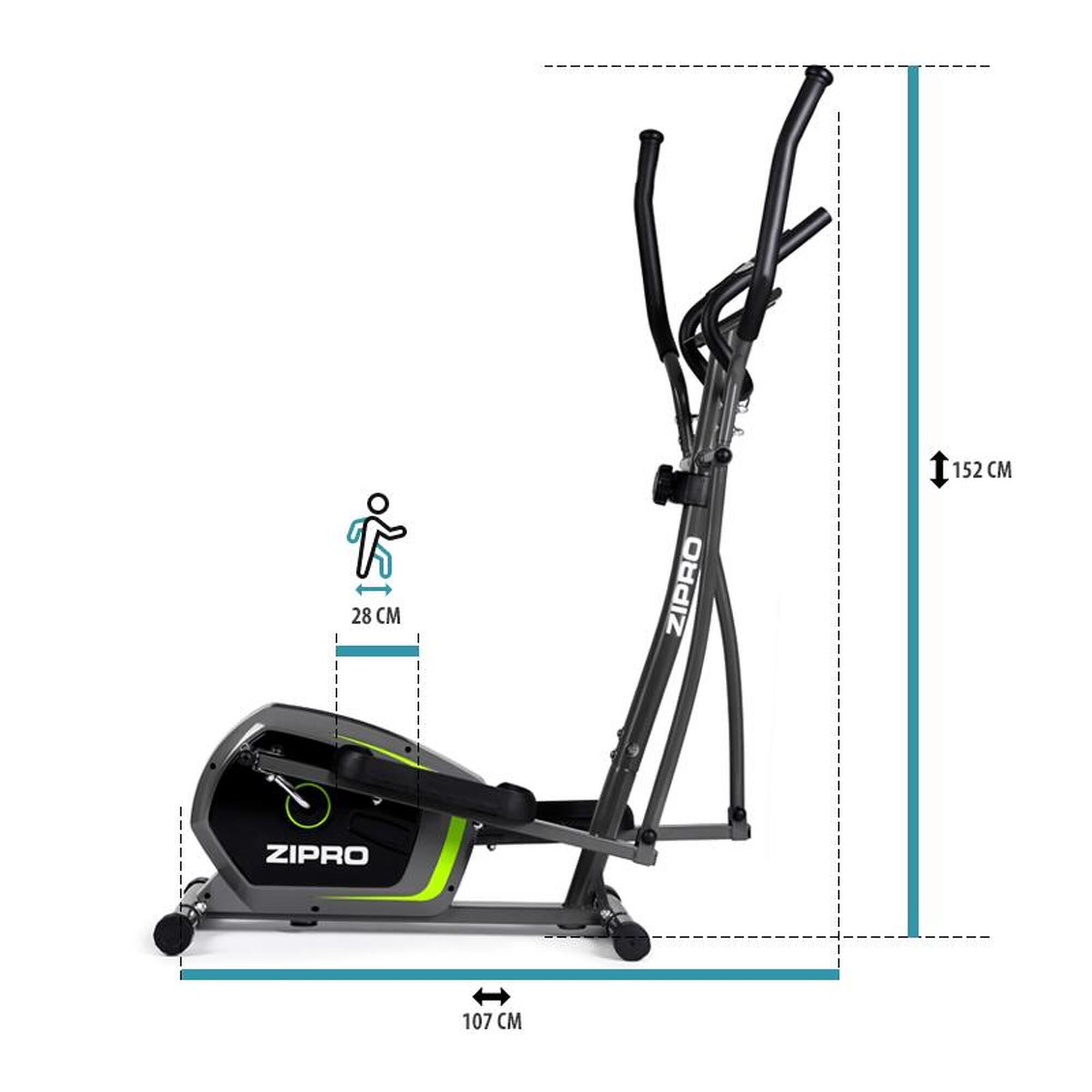 Bicicleta eliptică magnetica Zipro Neon 8 nivele de rezistenta fitness și cardio
