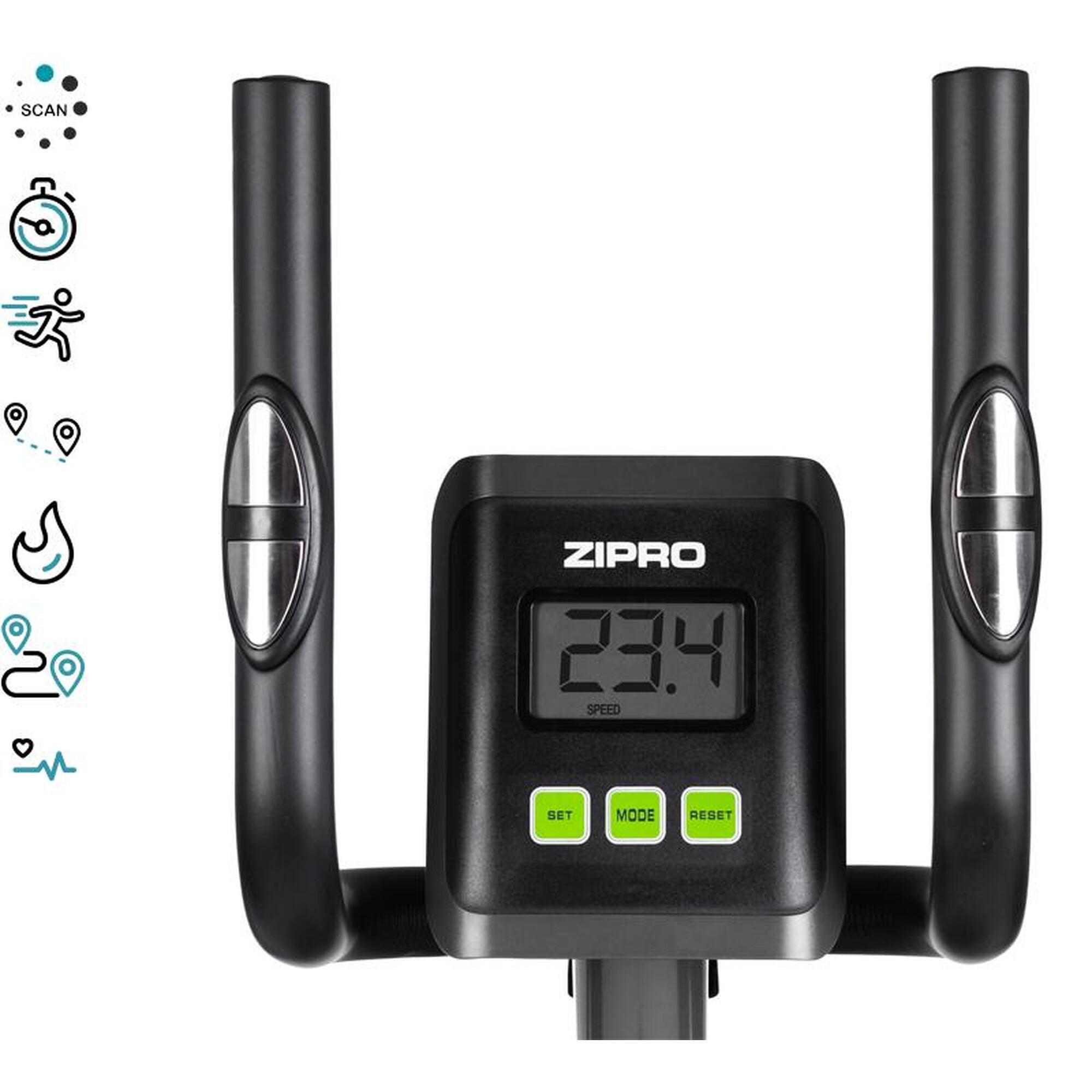 Bicicleta elíptica Zipro Neon 8 niveles de resistencia para cardio
