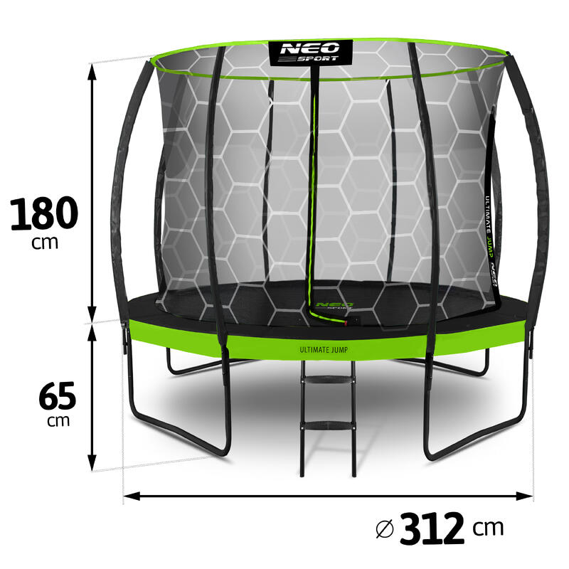 Trampolina ogrodowa Neo-Sport NS-10C221 Circle 312cm/10ft z siatką wewnętrzną