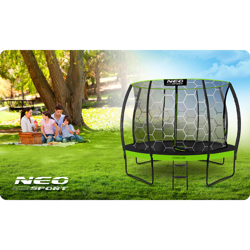 Trampolina ogrodowa Neo-Sport NS-10C221 Circle 312cm/10ft z siatką wewnętrzną