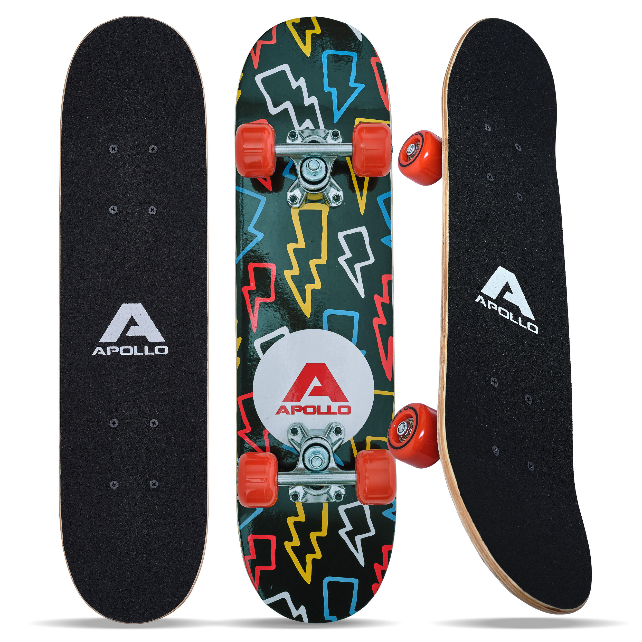 APOLLO Kinderen Skateboard, met ABEC 3 Lagers, Aluminium Assen, Verschillende Designs