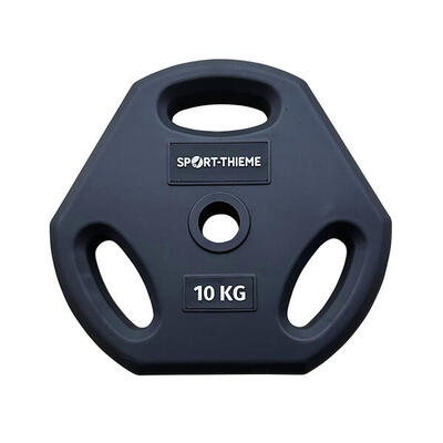 Hantelscheibe PU für Pumpset Schwarz 10 kg Gewichtheben Unisex Schwarz