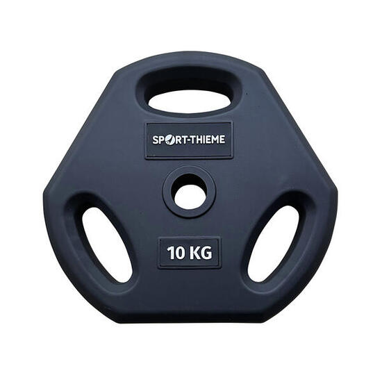 Hantelscheibe PU für Pumpset Schwarz 10 kg Gewichtheben Unisex Schwarz