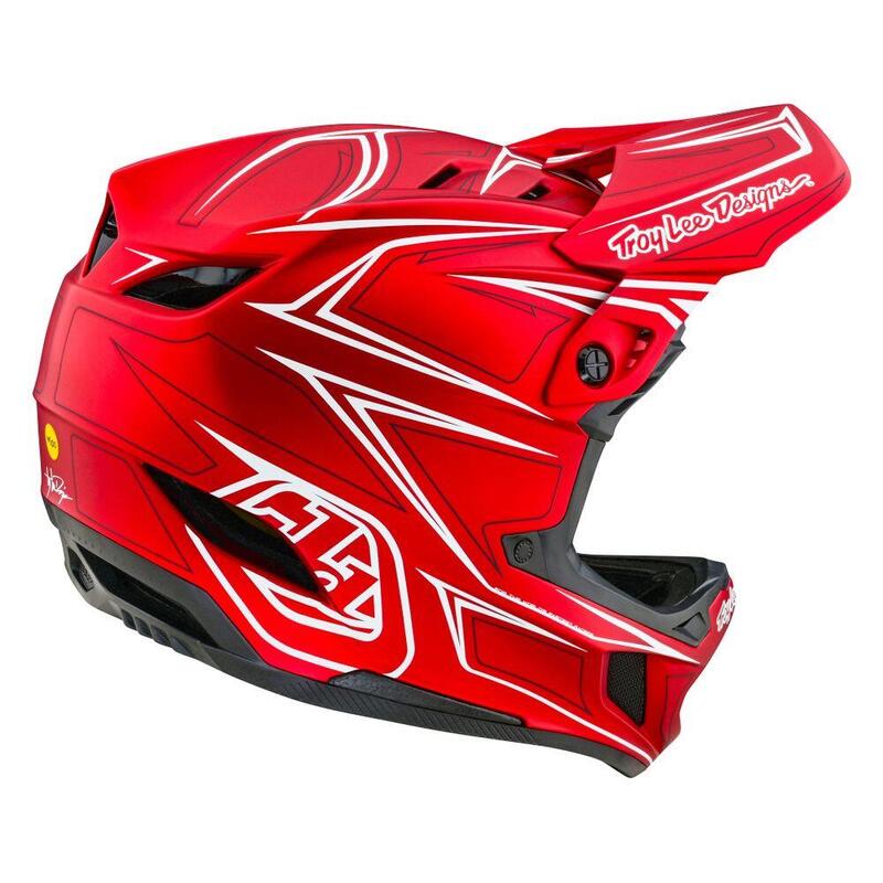 Casco MTB D4 COMPOSITE PINNED in fibre composite ultraleggero TeXtreme®  Rosso