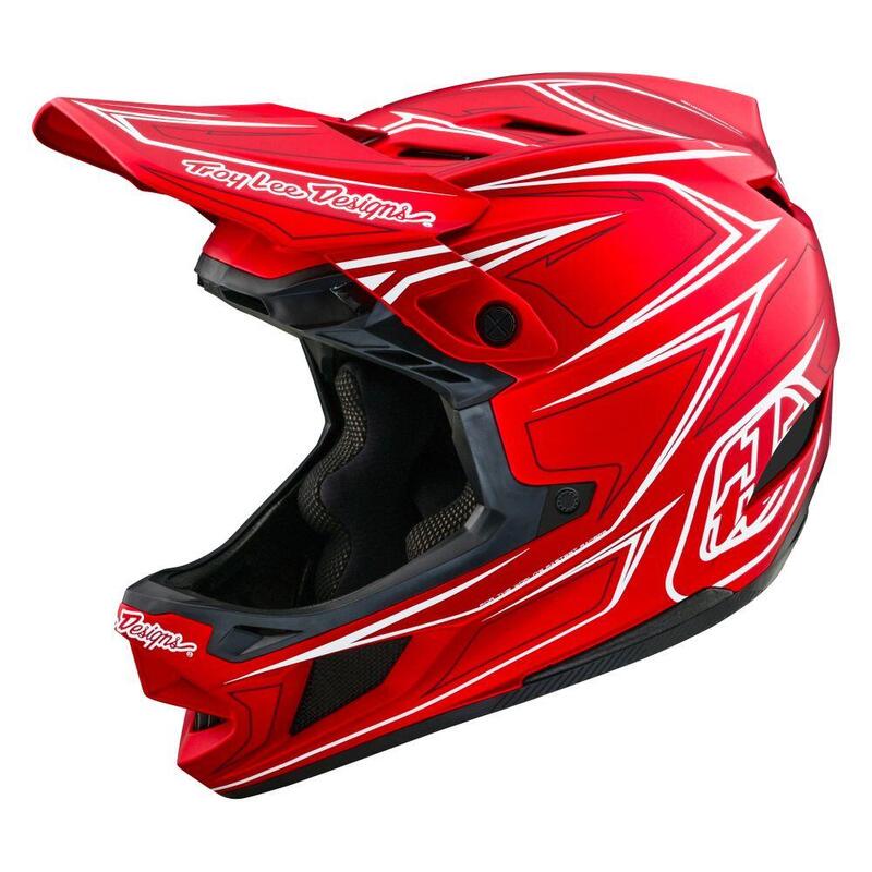 Casco MTB D4 COMPOSITE PINNED in fibre composite ultraleggero TeXtreme®  Rosso