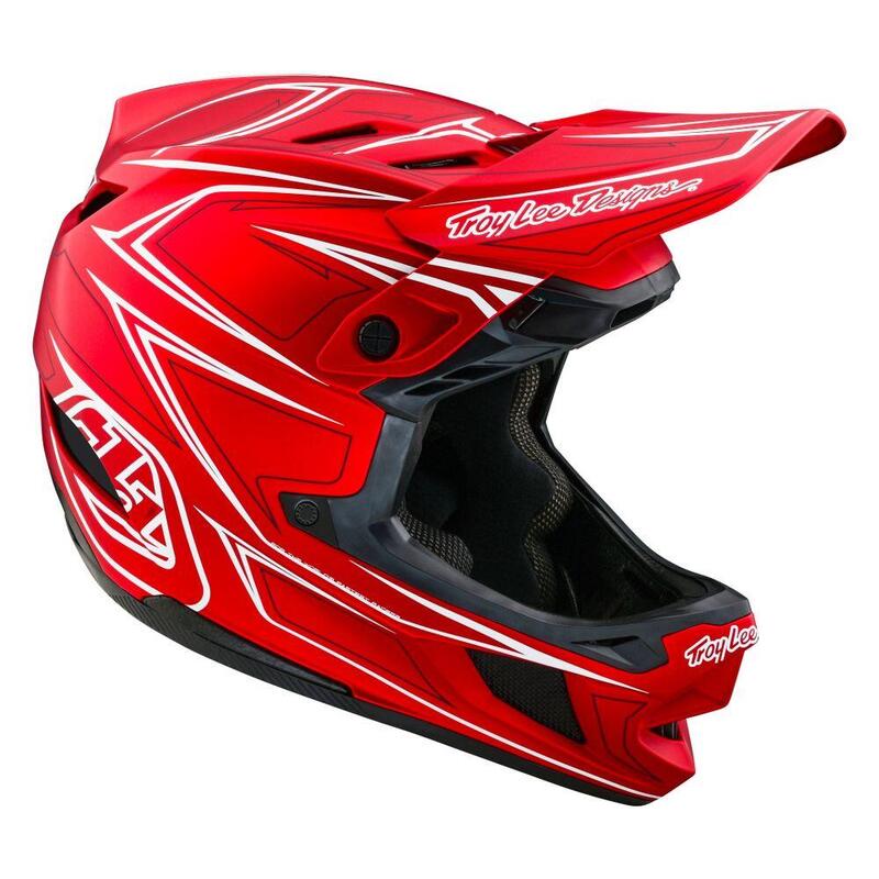 Casco MTB D4 COMPOSITE PINNED in fibre composite ultraleggero TeXtreme®  Rosso