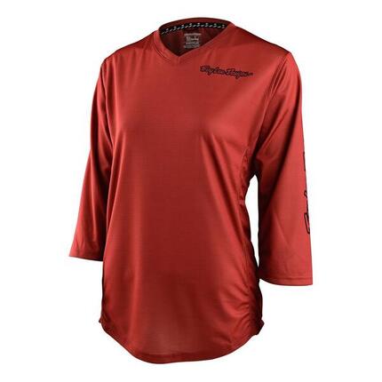 Camiseta MTB MISCHIEF ultra elástica con manga tres cuartos para mujer Marrón