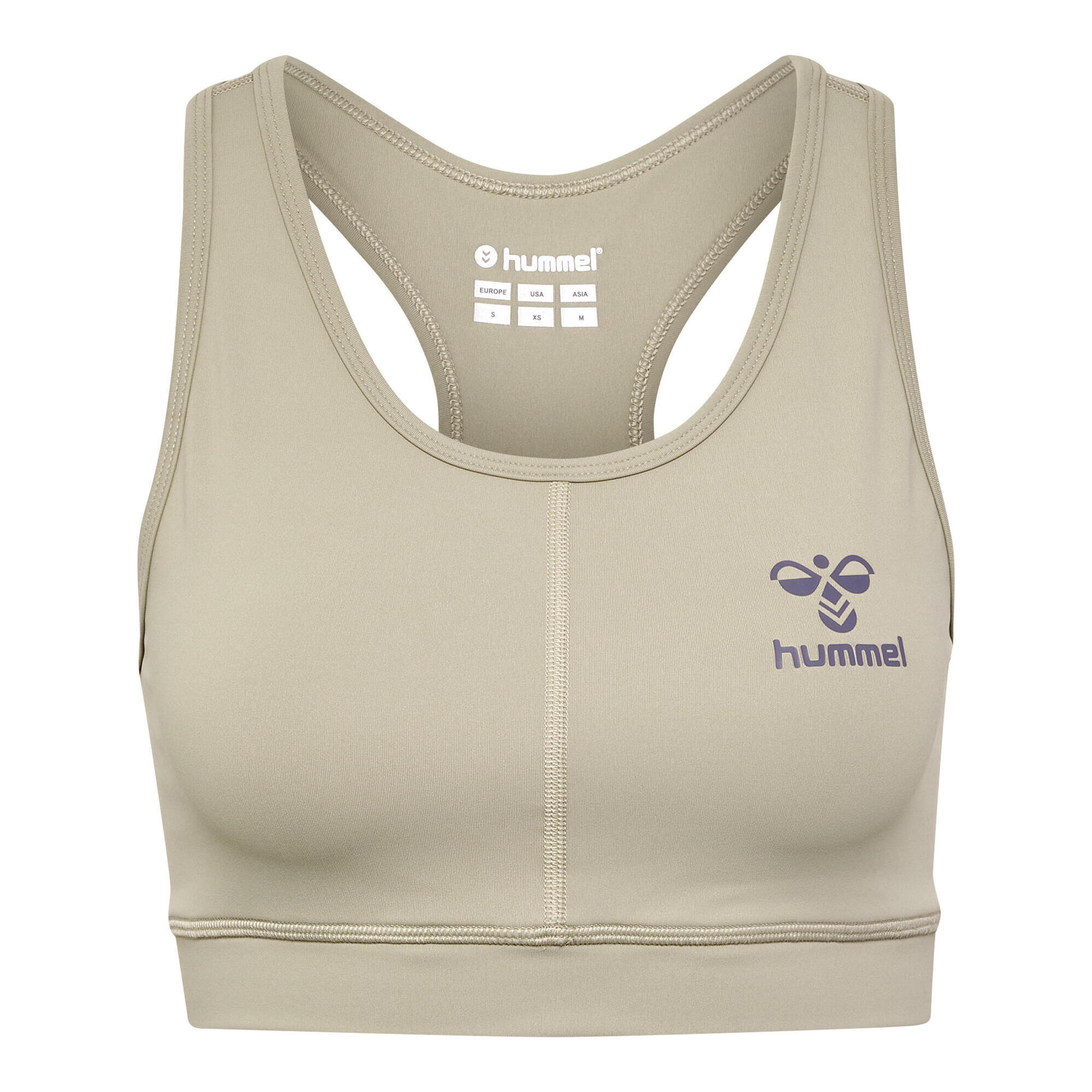 Hummel - Enfiler T-shirt Hmlsprint Femme Hummel - Brassière - Gris|vert - 36 Xs - Decathlon