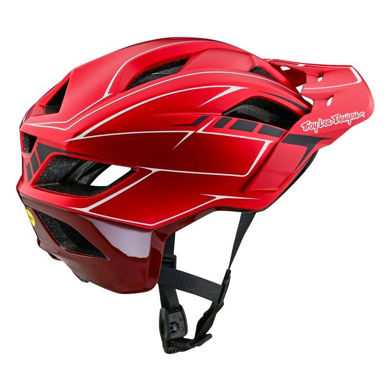 Casco MTB SE FLOWLINE PINSTRIPE con 14 fori di ventilazione  Rosso