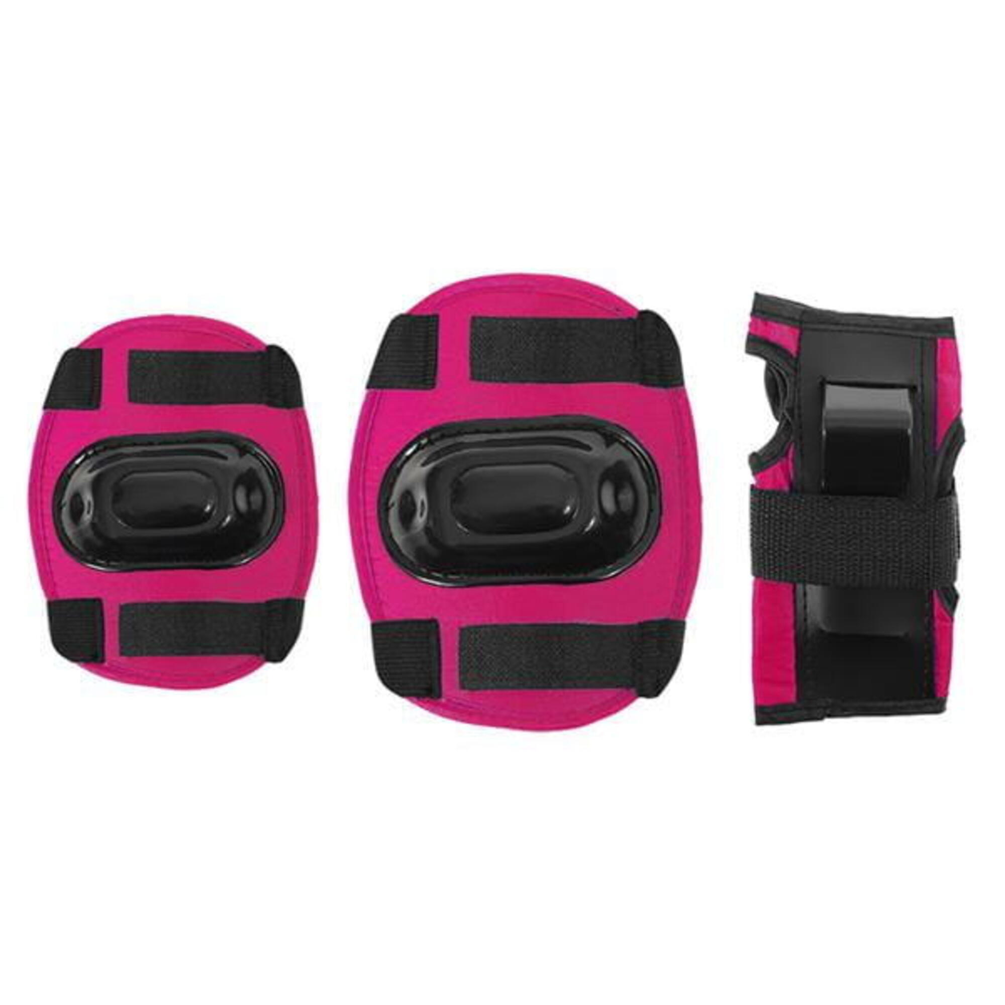 Nils Extreme - Lot De Protections Pour Patins À Roulettes H108 - Set De Protection Roller - Noir|rose - S - Decathlon