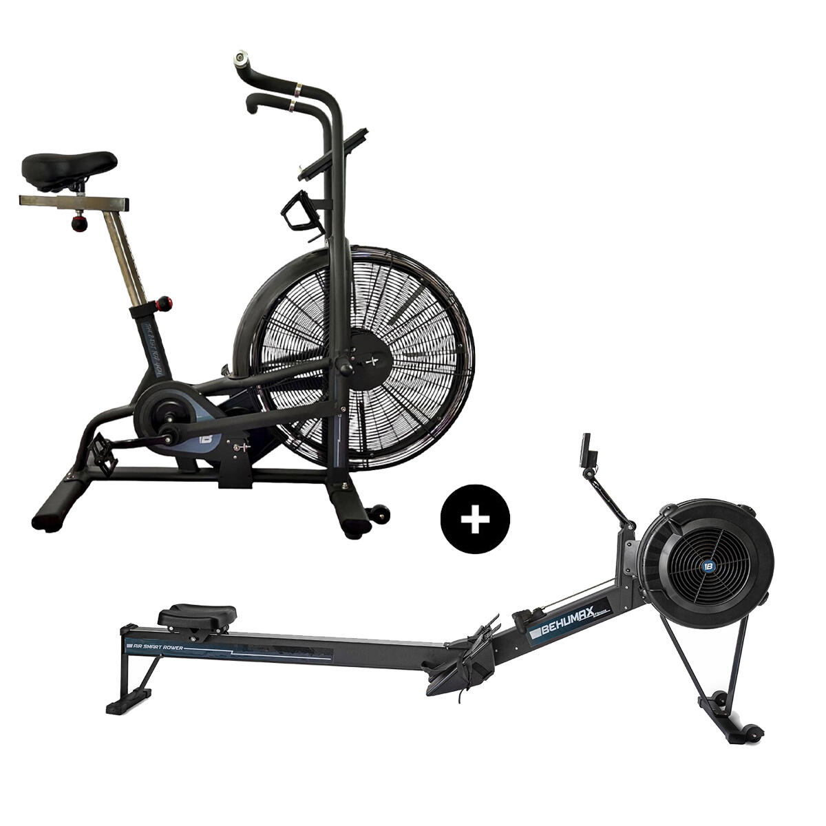 BEHUMAX Máquina de remo Air Smart Rower & Bicicleta spining Air Bike Fit Pro