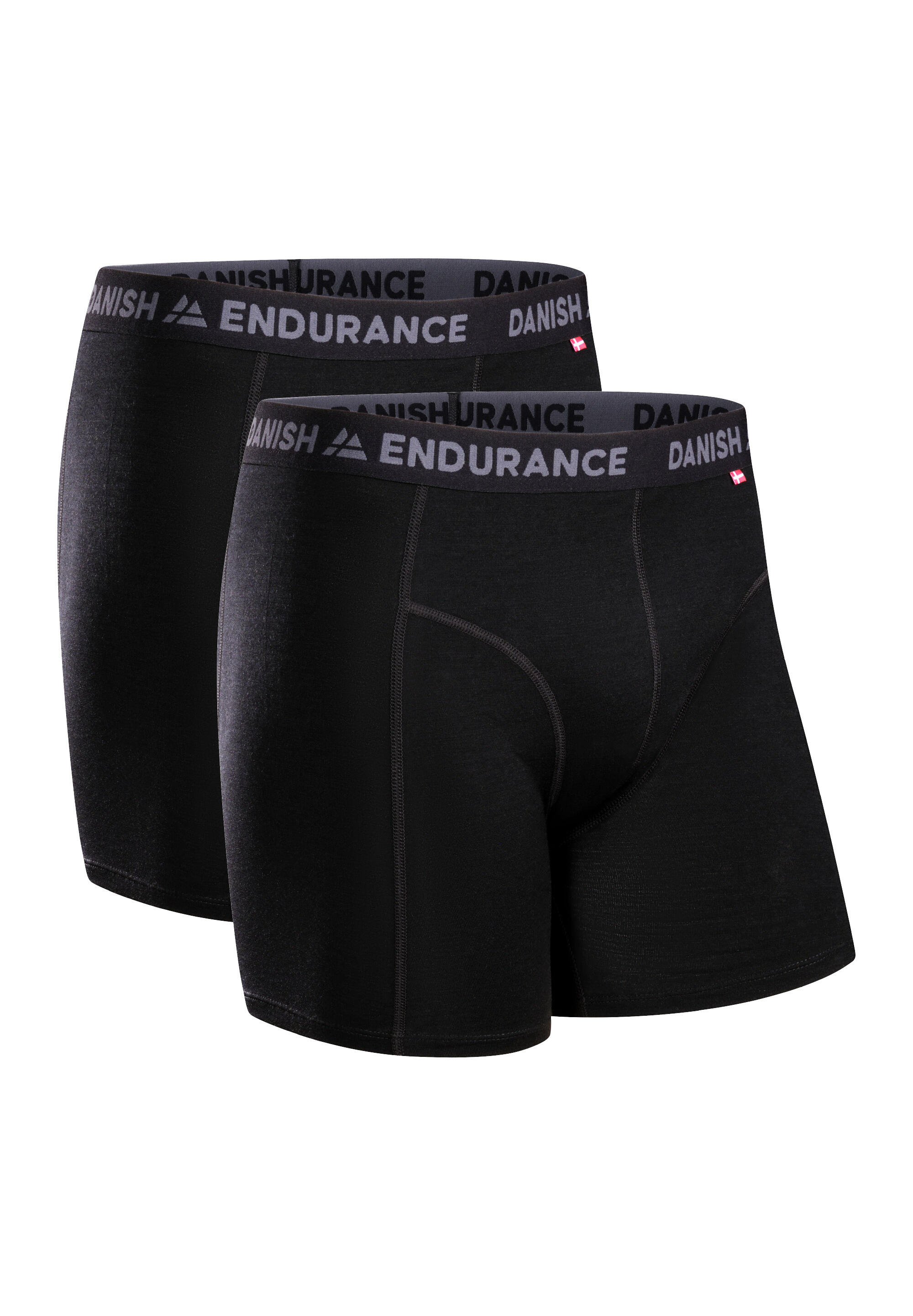 DANISH ENDURANCE Boxershorts Merino schwarz atmungsaktiv hygienisch multifunktional