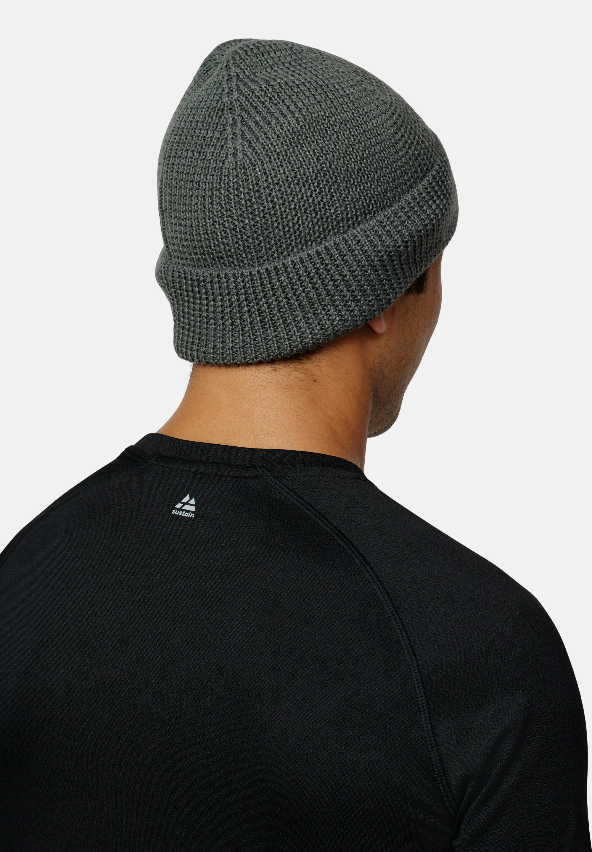 Beanie Merino grau 4/5