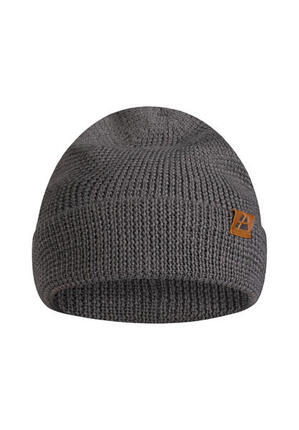 Beanie Merino grau