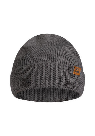Beanie Merino grau