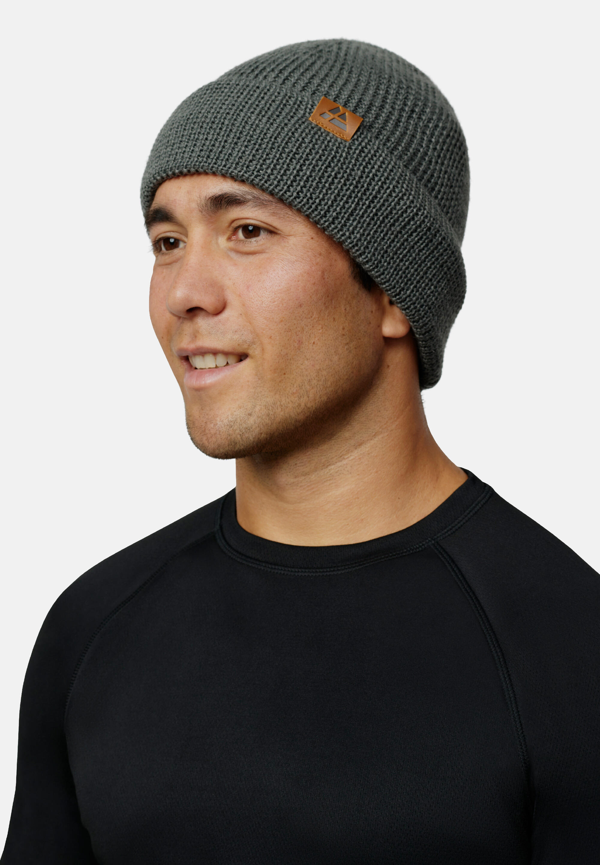 Beanie Merino grau 3/5