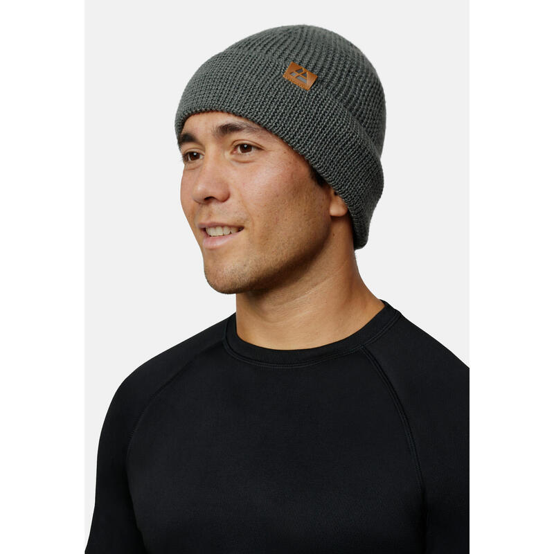 Beanie Merino Mütze für Damen & Herren grau